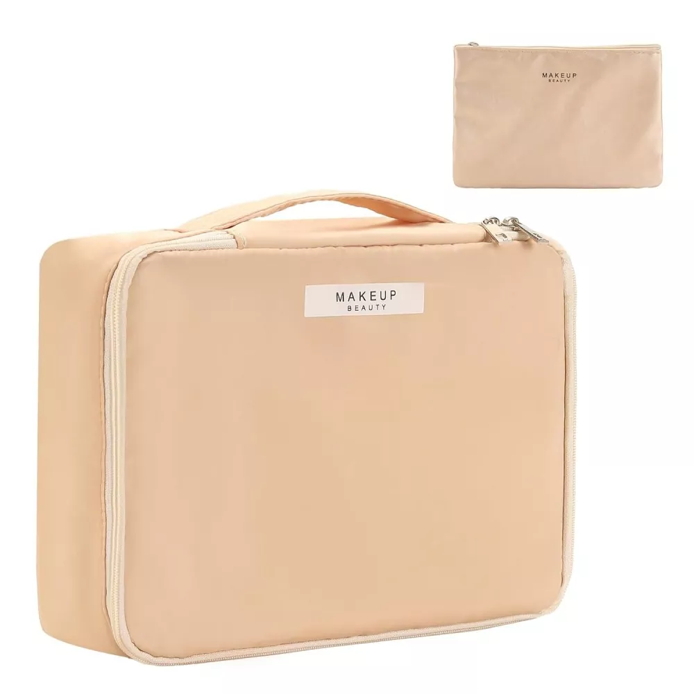 Como uma bolsa grande portátil de cosméticos para viagem pode tornar o armazenamento de produtos de beleza para viagens mais eficiente?