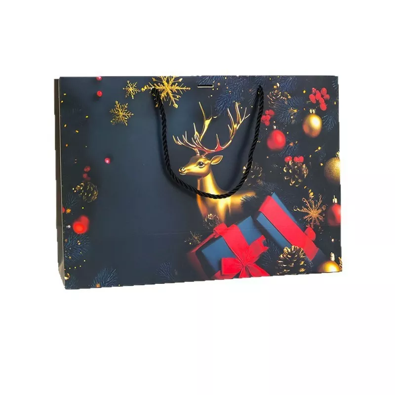 Saco de presente de papel para férias de Natal