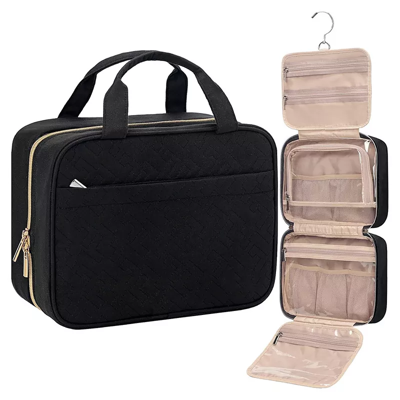Bolsa cosmética dobrável para viagem suspensa