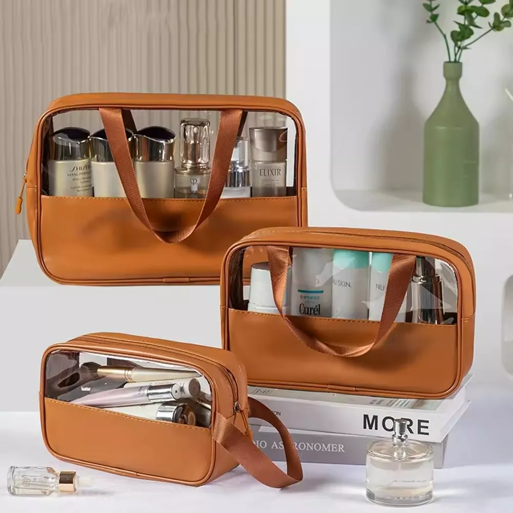 Bolsa portátil de maquiagem em PVC para viagem