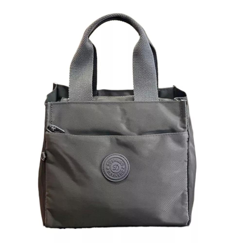 Bolsa de ombro casual de cor sólida em nylon